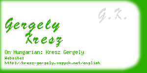 gergely kresz business card